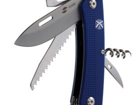 Нож перочинный Stinger 103 мм, 10 функций, синий, в блистере