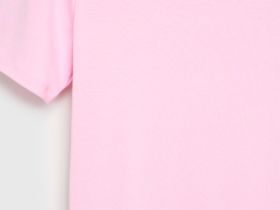 Приталенная футболка в рубчик, Розовый