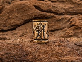 Бусина для темляка с Солнечными человечками, бронза