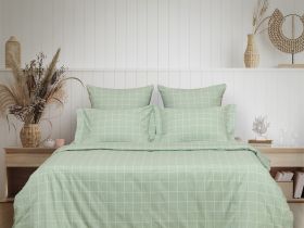 Постельное белье полукомплект Quadretti, зеленое