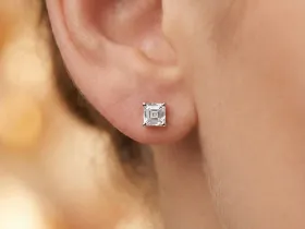 Пусеты из белого золота э4712пс10220623