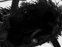 Сумка с длинными пайетками и бисером, Черный