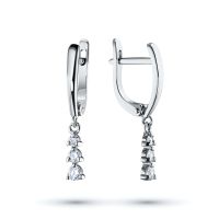 Серьги из белого золота с бриллиантами э4701сг11154300