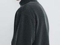 Свитшот с воротником-стойкой на молнии, Серый