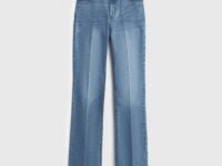 Расклёшенные джинсы с высокой посадкой, Синий