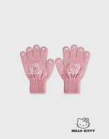 Розовые перчатки с принтом Hello Kitty для девочки Глория Джинс