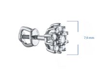 Пусеты из белого золота с бриллиантами э4001пс10177200