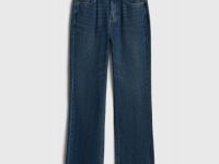 Прямые джинсы с высокой посадкой, Синий