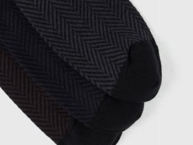 Высокие носки с узором, Серый