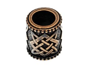 Бусина для темляка Звезда Руси, круглая, бронза