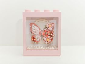 1960_MK Конструктор Розовая бабочка в рамке