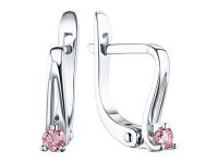 Серьги из серебра с бриллиантами э0601сг05156800