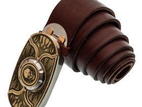 Ремень-нож Череп Keeperbelt, латунь