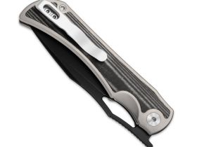 Складной нож Kizer Allure, сталь S45VN, рукоять титан/микарта, серый