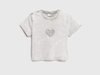 Футболка с аппликацией для девочек, Серый