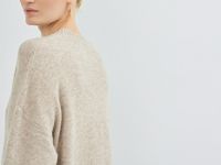 Платье-свитер с содержанием шерсти, Бежевый