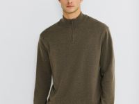 Джемпер из пряжи с шерстью, Коричневый