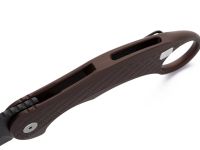 Складной нож LionSteel L.E.One, сталь Magnacut, рукоять алюминий, коричневый/черный