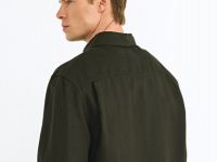 Рубашка изо льна, Зеленый