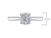 Кольцо из белого золота с бриллиантами э4701кц08188300