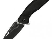 Полуавтоматический складной нож Kershaw Flourish, сталь 8Cr13MoV, рукоять G10/карбон, черный