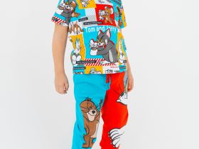 Комплект детский трикотажный для мальчиков: фуфайка (футболка), брюки