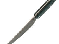 Нож Barmaley Knives Буратино L, сталь VG-10, рукоять Микарта, зеленый