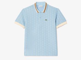 Мужское поло Lacoste классического кроя с монограммой