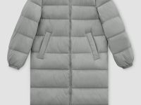 Пуховое пальто с воротником-стойкой