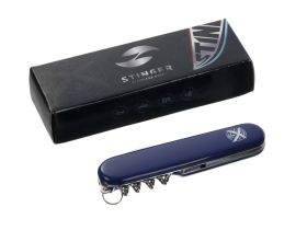 Нож перочинный Stinger 90 мм, 4 функции, синий