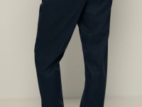 Брюки широкого кроя с добавлением льна