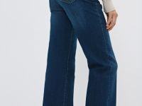 Джинсы клёш с высокой посадкой, Синий