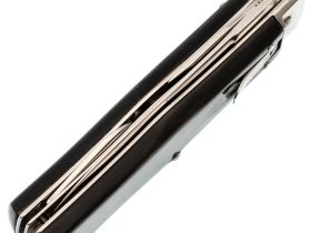 Выкидной многопредметный нож Mikov Predator, сталь 420, рукоять рог буйвола, кожаный чехол