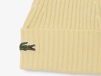 Шерстяная шапка Lacoste унисекс в рубчик