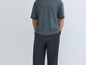 Базовая футболка с эффектом стирки, Серый