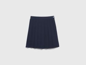 Юбка мини в складку для девочек, Синий