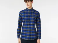 Мужская клетчатая рубашка Lacoste Slim Fit