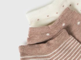 Короткие носки с жаккардом, 3 пары, Белый