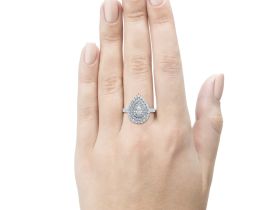 Классическое кольцо из белого золота с бриллиантами э4001кц12163300