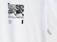 Футболка свободного кроя с принтом, Белый