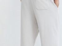 Трикотажные прямые брюки, Белый