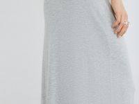 Вязаная юбка с кашемиром, Серый