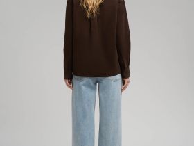 Свободная рубашка из вельвета