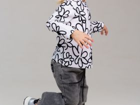 Брюки детские текстильные джинсовые для девочек