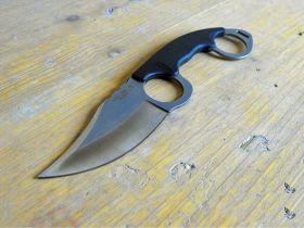 Нож с фиксированным клинком Cold Steel Double Agent II, сталь AUS-8A, рукоять zytel, черный