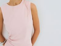 Трикотажное платье со сборками, Розовый