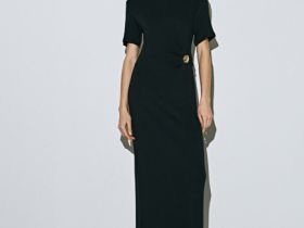 Платье-футболка с декором, Черный