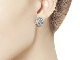 Серьги из белого золота с бриллиантами э0901сг07184800