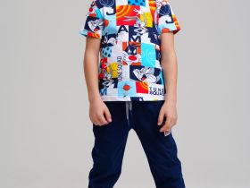 Комплект трикотажный для мальчиков: фуфайка (футболка), брюки