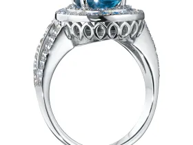 Кольцо из белого золота с топазом э4771кц09251301